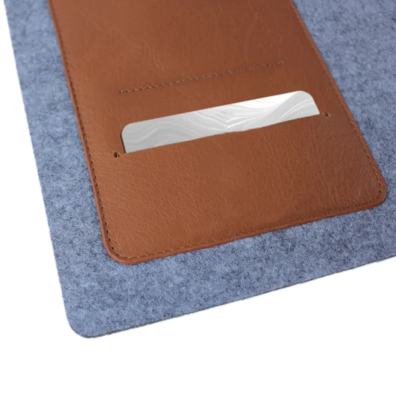 Felt desk mat with leather mouse pad for home and office decor