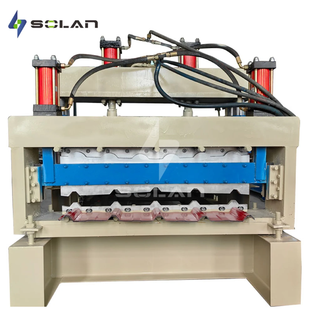 Hot Selling Double Layer Trapezoid Roof Sheet Machine Roll Forming Machine  with high quality