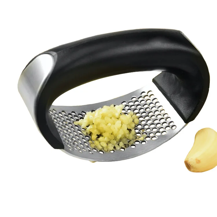 Kitchen Accessories Tools Stainless Steel Ginger Crusher With Black Pp Handle Garlic Press