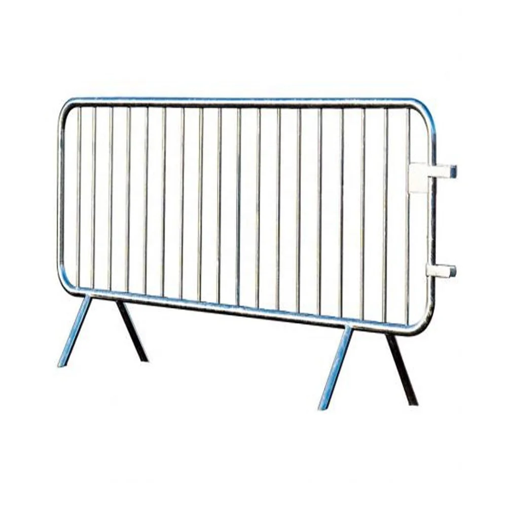Road safety 8ft galvanized steel interlocking crowd control barriers