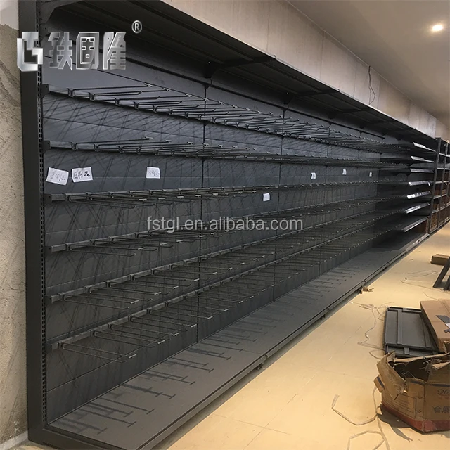 High Quality Multi Layer Shop Racks and Shelves  Perforated Hole Back Panel Cold Rolled Steel Wall Shelf for Supermarket