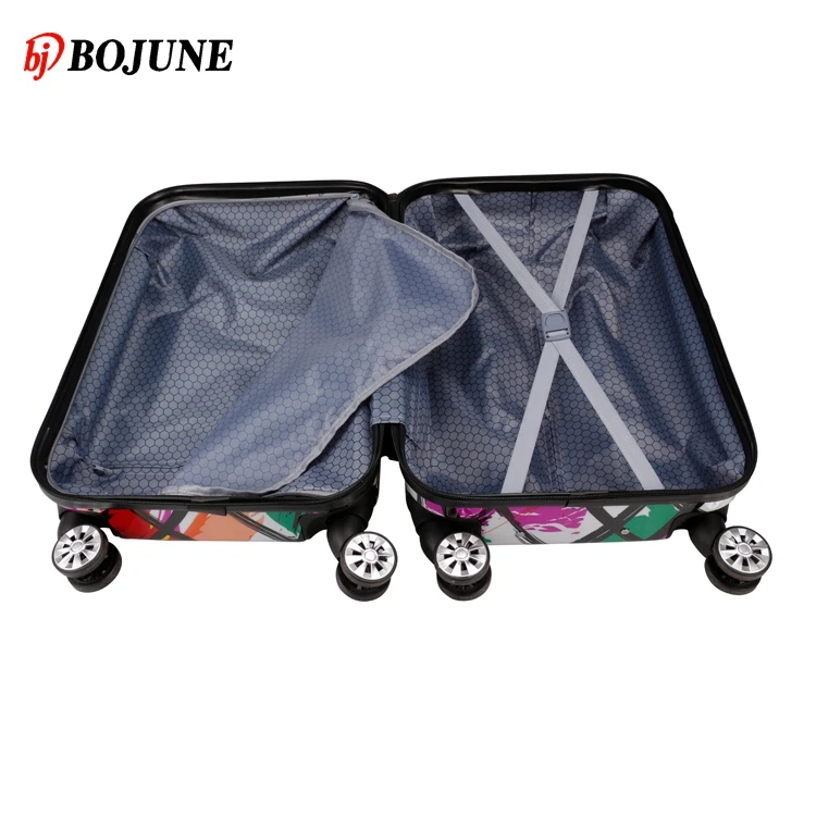 Жесткий чехол для переноски водонепроницаемые сумки на колесиках с печатью под заказ, чемодан на колесиках чемодан наборы багажа