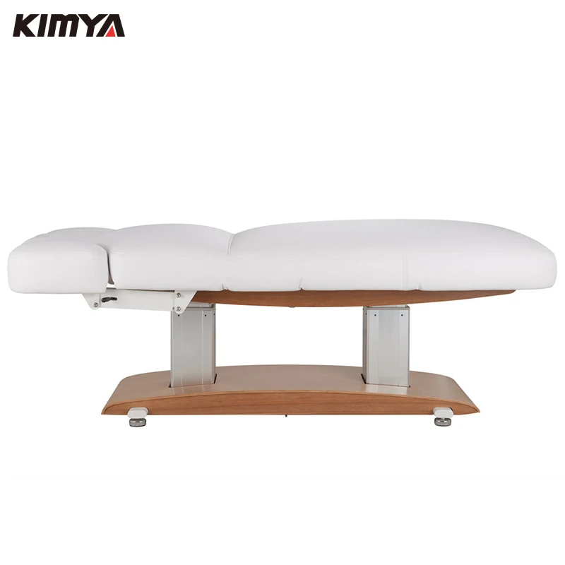 Kimya Adjustable Luxury Modern Treatment Electric Best Spa Cosmetic Eyelash Beauty Salon Wooden Base Massage Table Facial  Bed