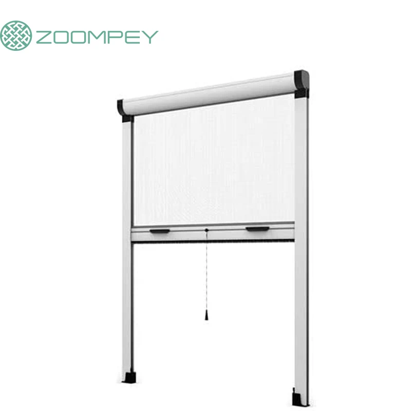 Wholesale retractable fly screens window DIY  roller mosquito net roller insect screen window