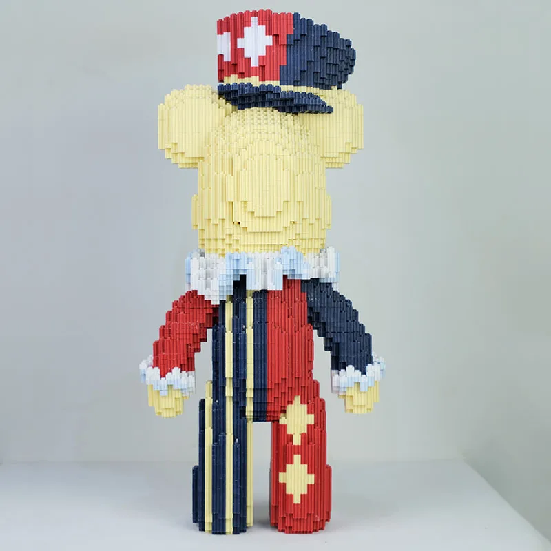 New Arrivals Assembled Custom Colorful Art Bear 3D Model Mini Bricks Figures Bearbrick Micro Building Blocks Toys