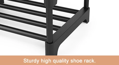 Factory wholesale metal stainless steel 2-column multi-layer Space Saving shoe rack