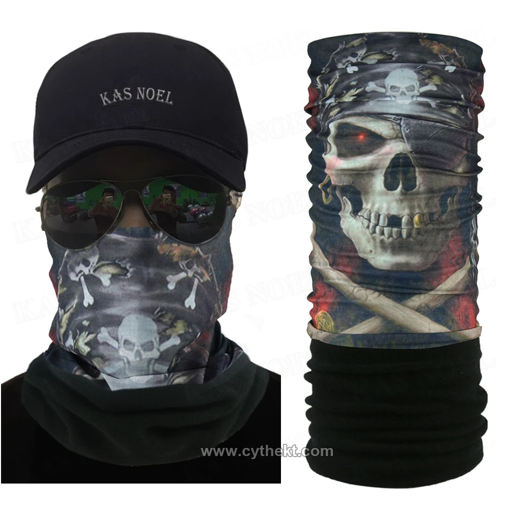 
Autumn And Winter Quick-Drying Breathable Comfortable Seamless Fleece Neck Gaiter Pirate Skull Bandana Multifunctional Hearwear 