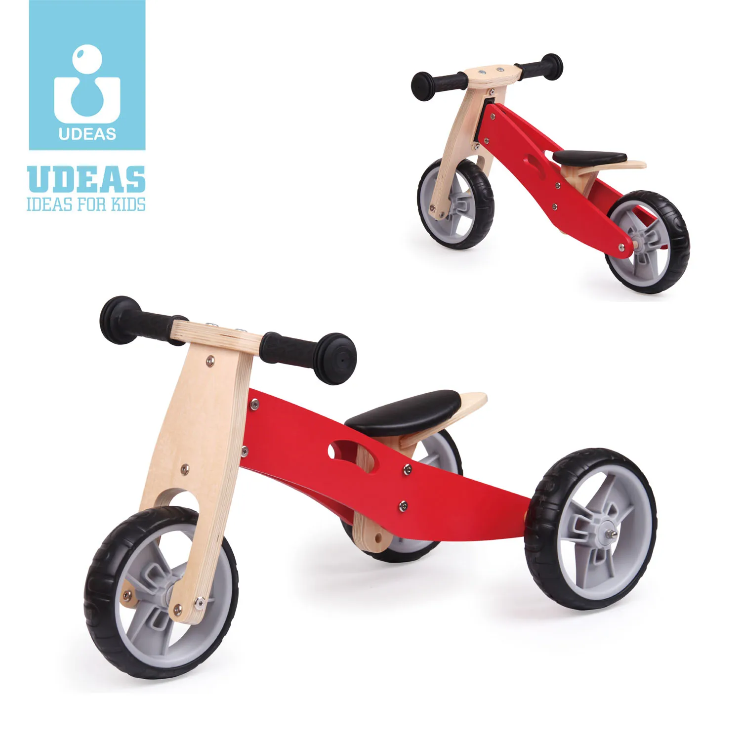 
Quality Mini scooter Children 2 in1 Wooden Balance Bike Early Learning Educational Walking Toys 