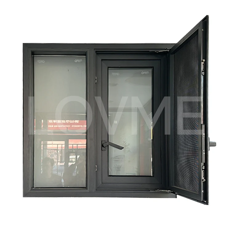 High Efficiency Windproof Aluminum Windows Wholesale Safe Durable Modern Double Glass Aluminum Frame Casement Windows