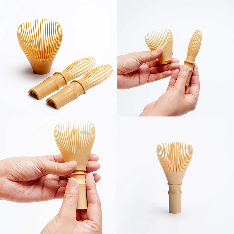 Factory Price Logo Custom Food Grade Plastic Chasen Matcha Whisk Resin