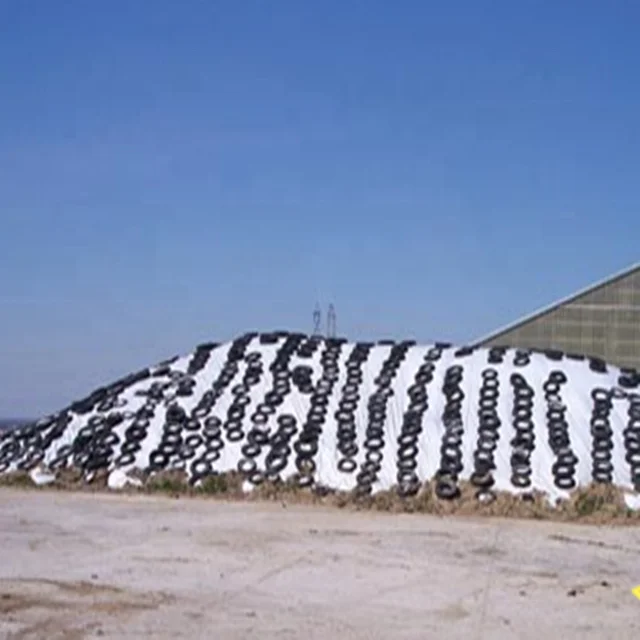 10mx250micx50m  premium silo sheeting, white/black panda film