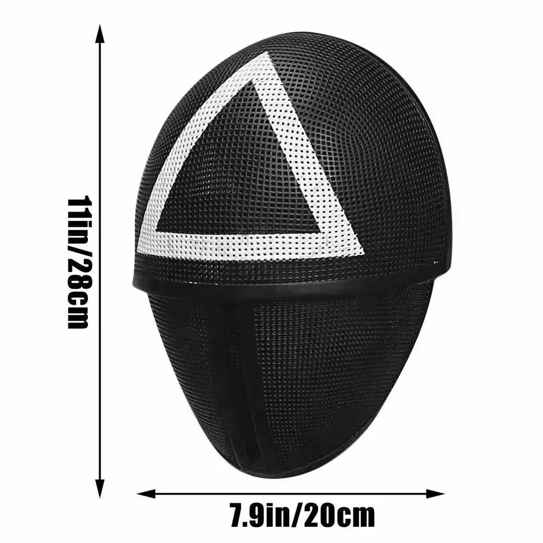 Reality Survival TV 2021 Cosplay Accessories Halloween Masquerade Props Triangle Square Round Squid Game Masked Man Masks