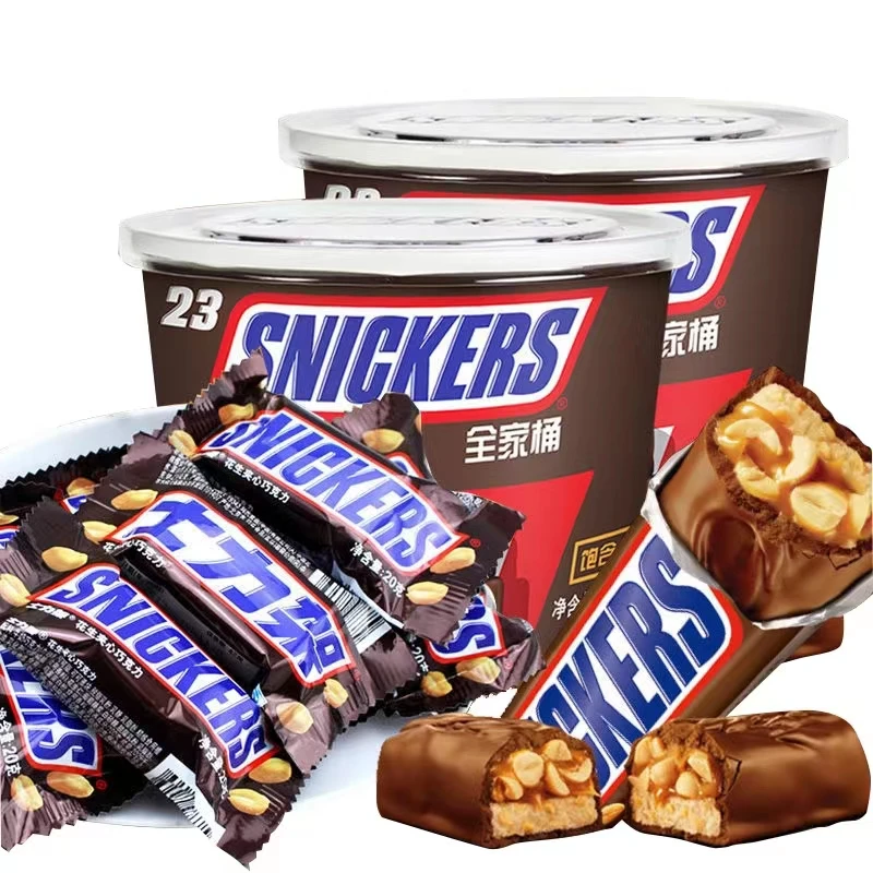 Hot Sale Snacks Snicker Barreled Chocolate 460g Nut bar Sweet Peanut