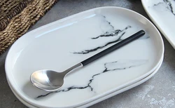 High Quality Food Grade Porcelain White Marble Olive Oil Bottle Kitchen Vinegar Cruet Set With Wood Lid