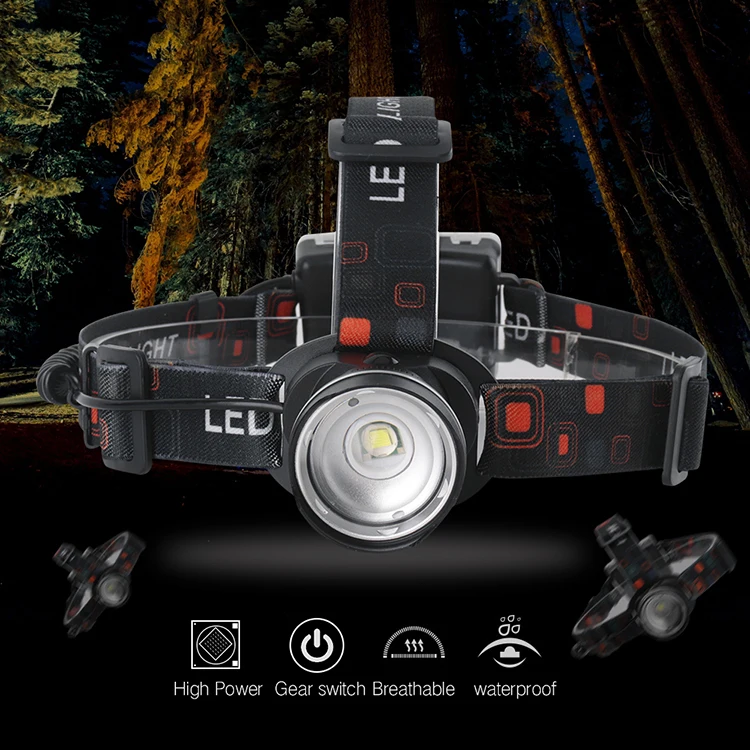 Boruit Super Brightness 1000 Lumens LED Headlamp 200m Distance IPX5 Waterproof Head Light Flexible Focus LED Lantern For Outdoor