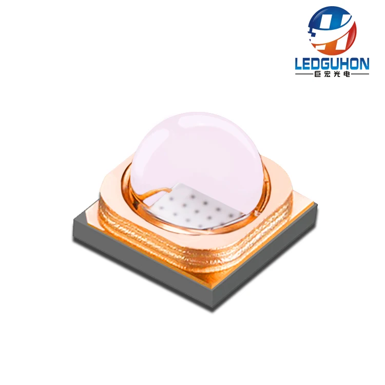 led factory custom 60deg Glass lens 3939 size SMD Epileds 56mil chip 5W UV 365NM 370NM LED diode