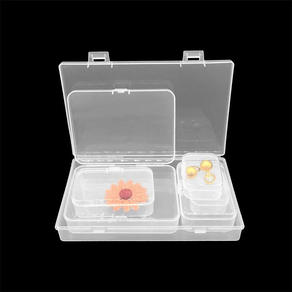 Custom Small Packing Case Transparent Portable Multi Purpose Small PP Material Boxes Clear Mini Storage Plastic Box for Jewelry