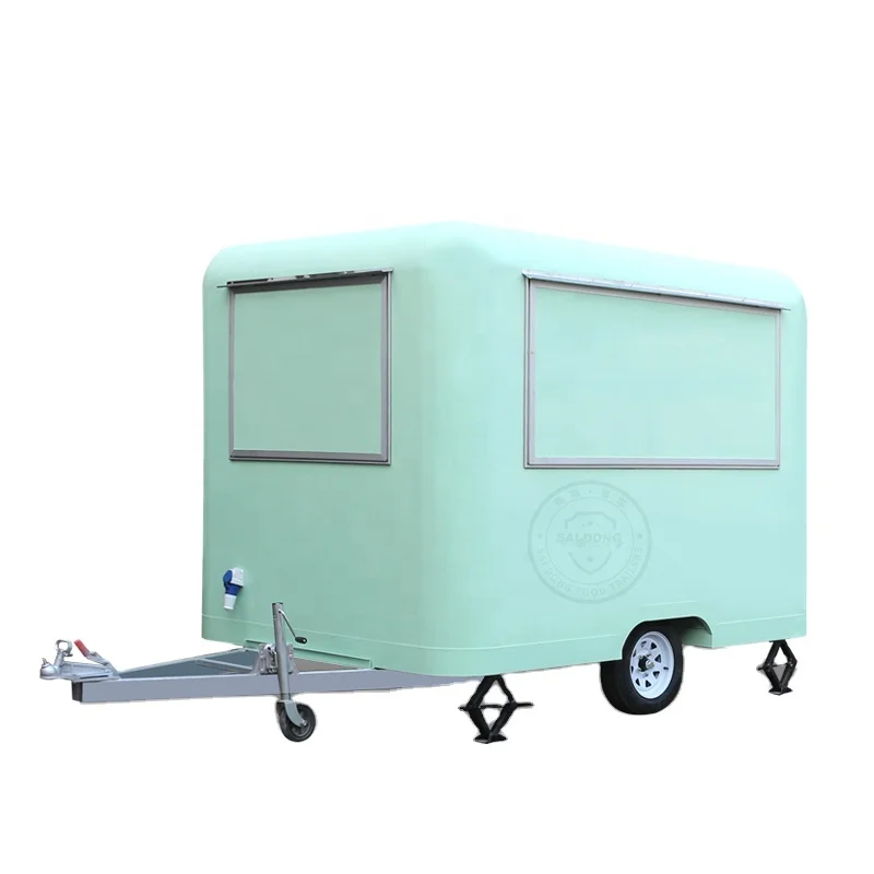Outdoor Standard mobile grill bbq shop kiosk food trailer cart hairdressing nail truck
