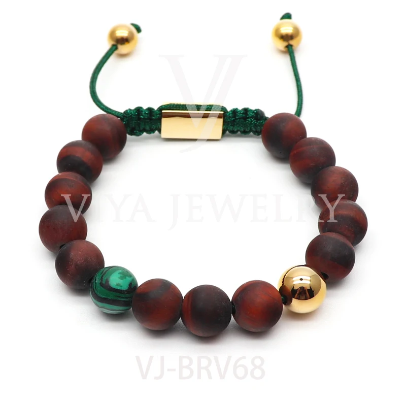 DIY Natural Stone Beads Bracelet Customized Macrame Bracelets For Gift Idea