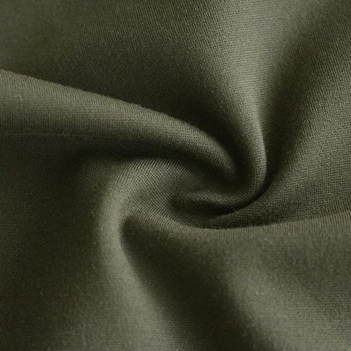 custom cotton blend interlock fabric stock plain dyed cotton spandex ribbed knit fabric for cloth