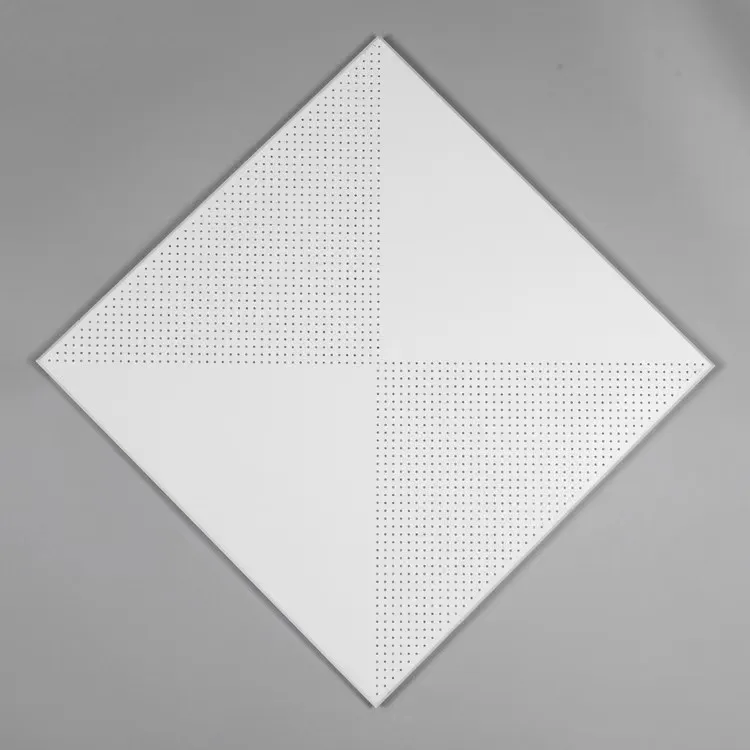60*60 White Powder Coating Square CN;GUA Factory Price Aluminum Alloy Sound-absorbing Metal Ceiling Artistic Waterproof DL-01