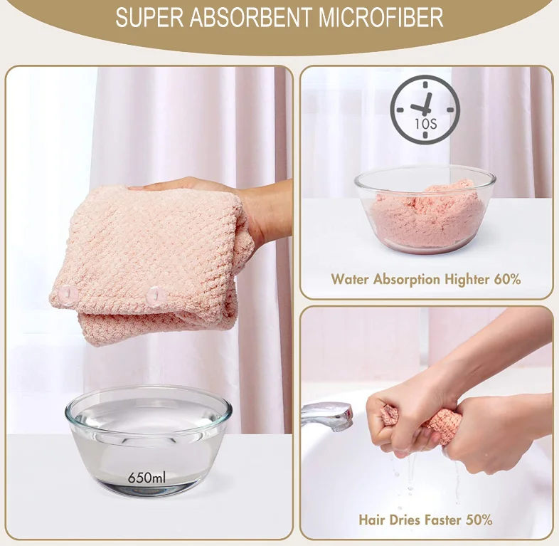 Factory Wholesale Hair Salon Towel Dry Hair Towel Micro Fibre Hair Towel