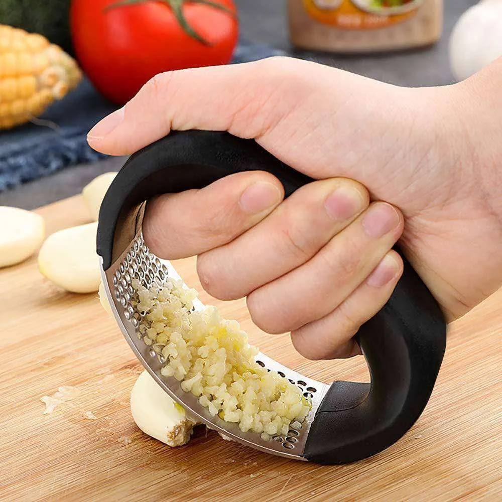 Kitchen accessories new gadget multifunctional fast press portable grip stainless steel manual garlic grinder