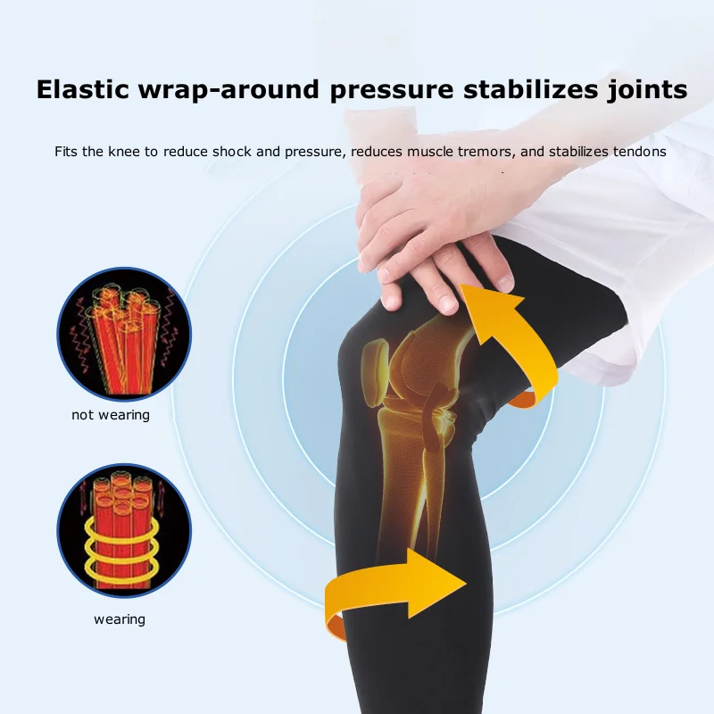 Breathable Sports Cycling Custom Leg Protector Long Compression Sleeves Non-slip Inner Bands Full Leg Sleeves Knee Sleeves