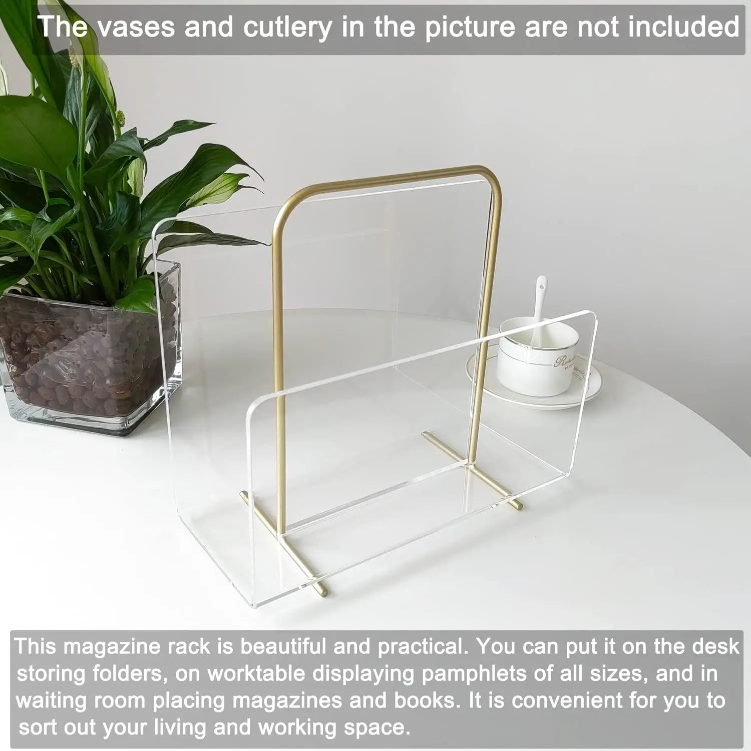 Wholesale Transparent Magazine Rack Acrylic Newspaper Holder Wall Mounted Magazine Holder