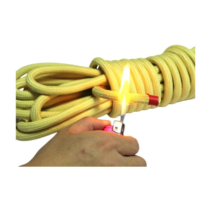 Custom 8mm10mm12mmAramid Rope Fire Retardant Fireproof Flame Retardant Cord Braided Aramid Rope for Mine Sling Safety