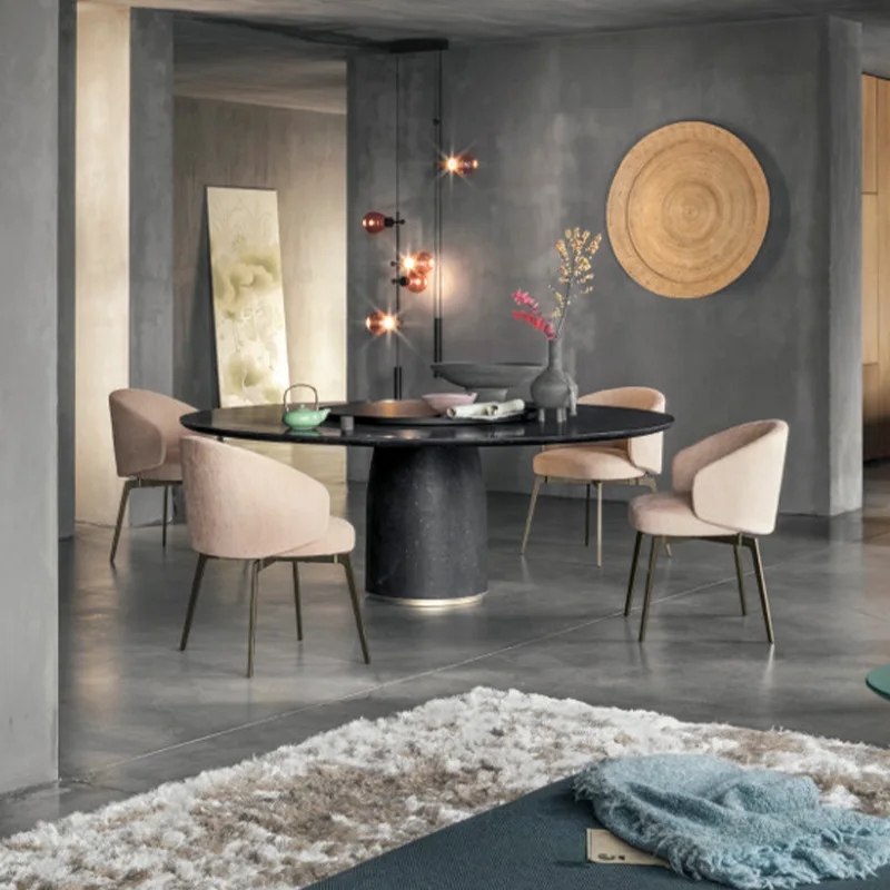 Chinese  wholesale modern design furniture nordic velvet modern luxury dining chairs in fabric hotel restaurant chairs