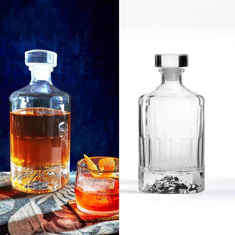 China Factory Empty Glass Bottle Vodka 500ml Gin Rum 750ml Alcohol Whiskey Bottle 200ml 375ml Glass Liquor Bottle