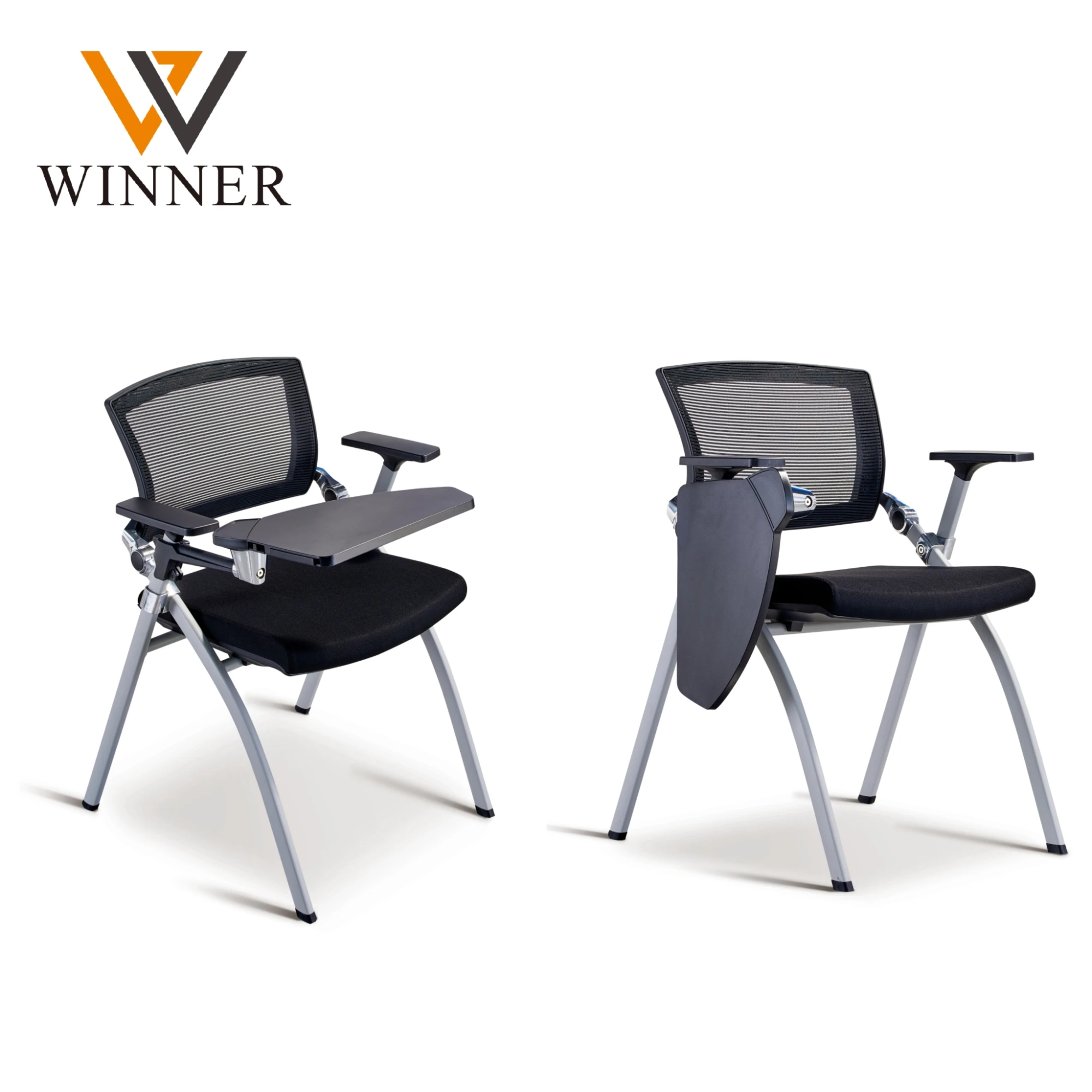 Conference meeting room classroom chairs with wheels plastic folding chairs for events training room mesh office chair