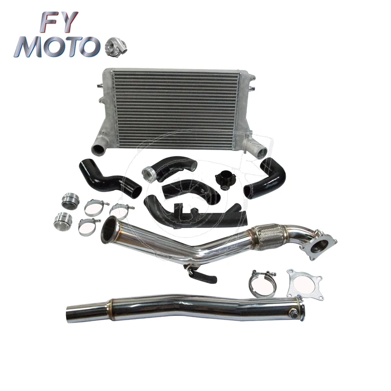 Intercooler +Downpipe+Discharge pipe +carbon fiber intake for VolksWagen Golf mk5 mk6 R  Scirocco R  TTS FSI A3 S3 1.8/ 2.0 TFSI