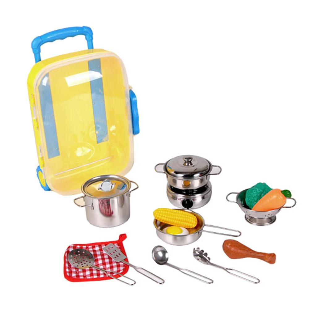 Лидер продаж кухонные гаджеты аксессуары игрушечный набор для детей 4 шт. модульные из нержавеющей стали игровой оптовой продажи