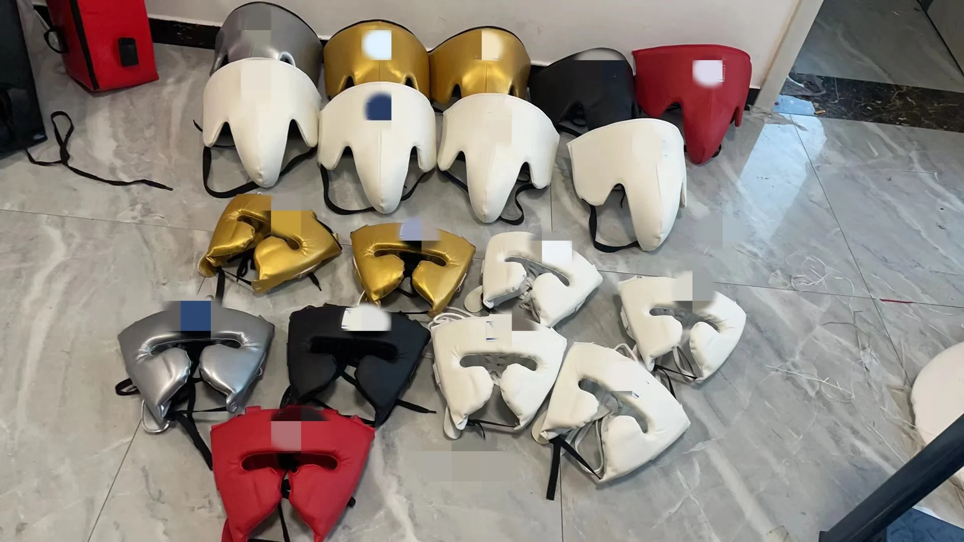 Sports goods manufacturers custom logo MMA groin guard leather jockstrap for boxing man