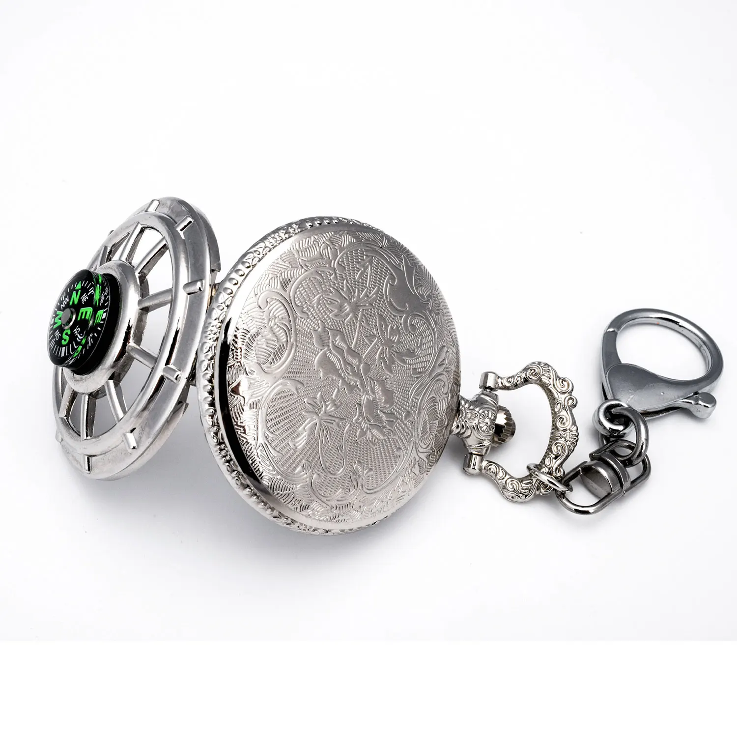 Clip-on Quartz Backpack Fob Belt Watch Unisex Outdoor Activities Vintage Rome Digital Fashion Compass Quartz Pocket Watch