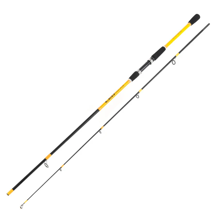 ml yellow fiberglass fishing rod glass lure ultralight surf fishing rod spinning soft action