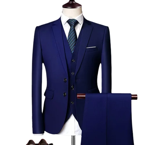 wedding suit for men Banquet Elegant and Luxurious 3-piece Business Formal Suit
