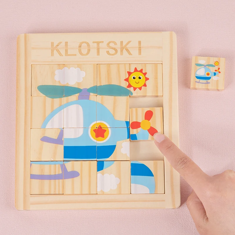 hot seller blocks Puzzle Game intelligence number slide puzzle classic wooden klotski puzzle