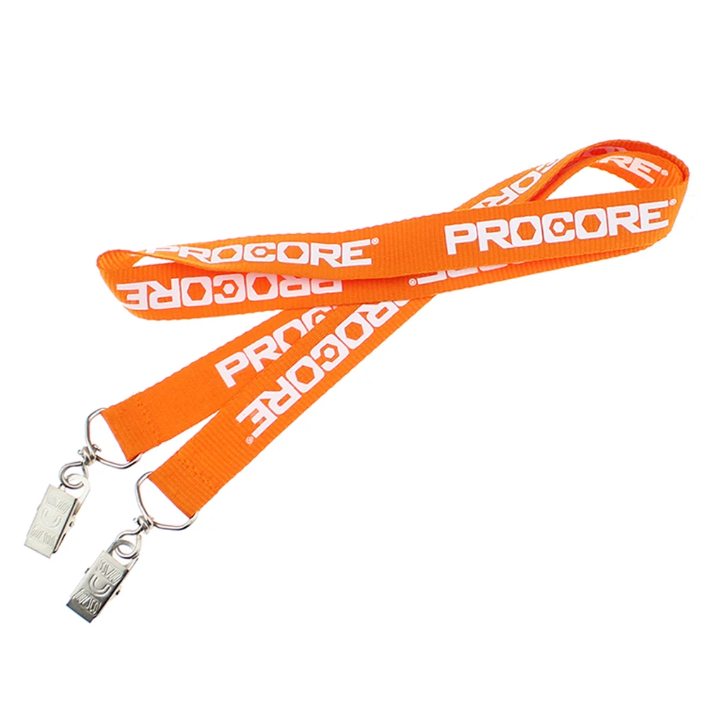 Wholesale Braided Nylon Heat Lift Keychain Phone Bag Lanyard Phone Shoulder Strap Logo Customized Polyester ID Card Lanyard