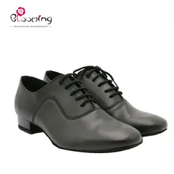 Men leather professional latin salsa tango dance shoes