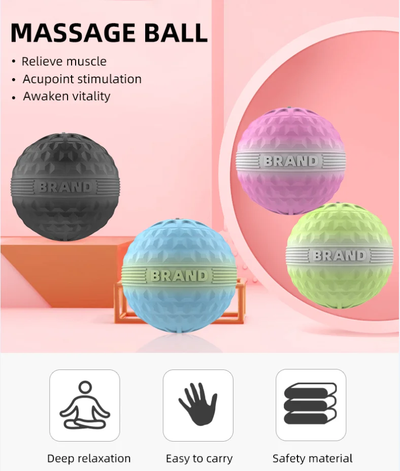 massager ball heated exercise electric silicone back foot hand massaging yoga vibrating roller fitness for massage ball