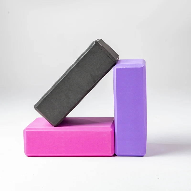 HuYi Wholesale yoga blocks sets custom logo printed yoga block EVA yoga block set