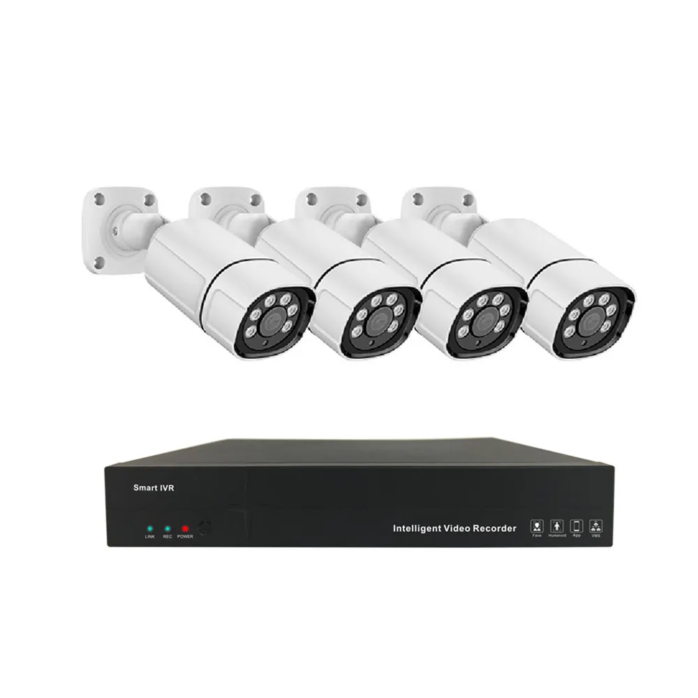 JXJ POE NVR Kit Security System HD  H.265 IR Outdoor Audio Record IP P2P Video Surveillance Set Ai Motion Sensor Cctv Camera Buy