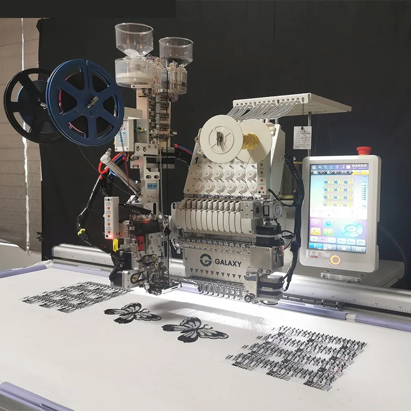 beads device Galaxy embroidery machine two color four color sequin  beads