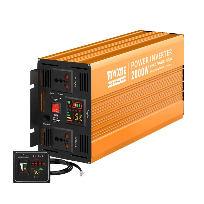 Новое поступление, инвертор 12 В, 24 В, 48 В постоянного тока в 220 В переменного тока, немодулированный синусоидальный сигнал, 500 Вт, 1000 Вт, 2000 Вт, 3000 Вт, 4000 Вт, 5000 Вт