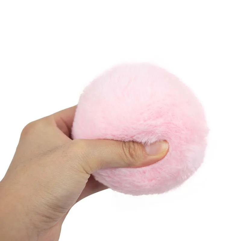 Cute plush silicone bouncing ball child safety plush toys BPA-free silicone ball sensory toy for gift