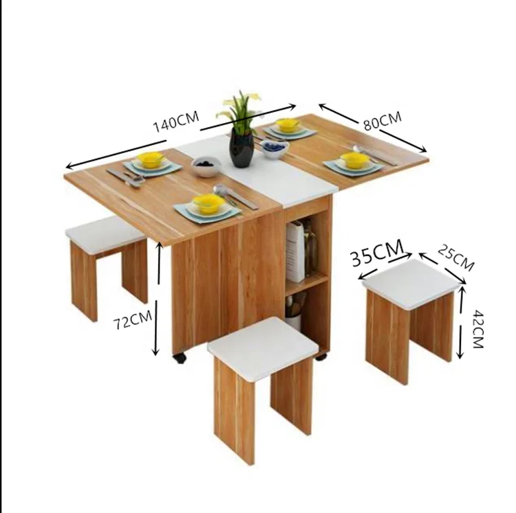 Chinese brand manufacturing morden wooden rectangle space saving royal luxury long outdoor folding dinning table set