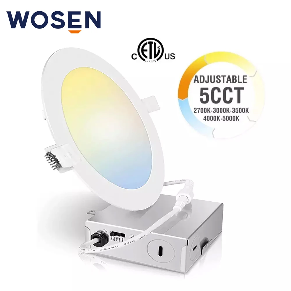 etl super slim thin recessed 3 4 6 8 inch 6 9 15 24  w smd 5 cct dimmable anti glare adjustable led downlight